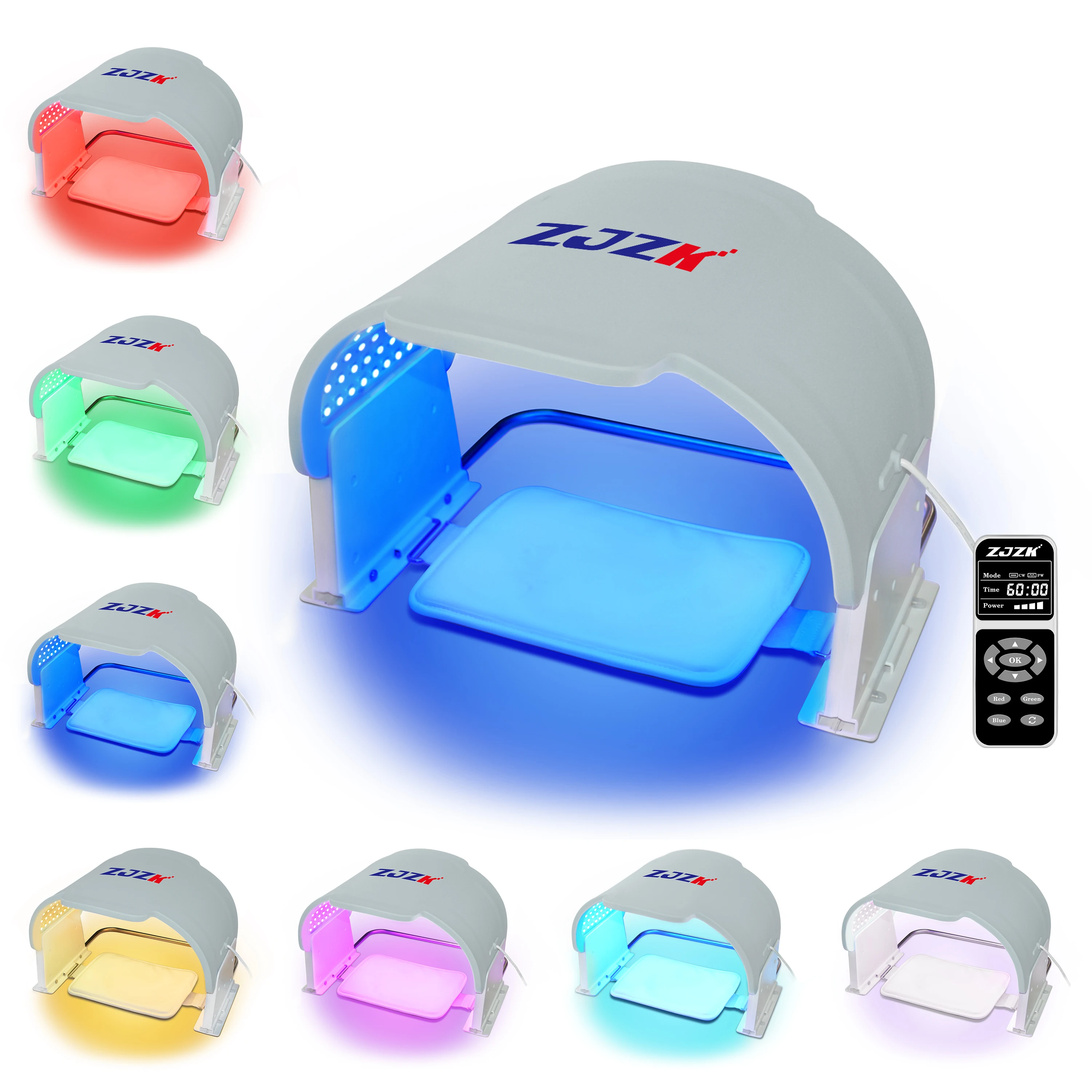 

ZJZK 990 Chips 3 Colors Light Therapy Beauty 660nm 850nm 940nm Led Mask With Spray 7 For Face Repair Damaged Skin Acne Scars