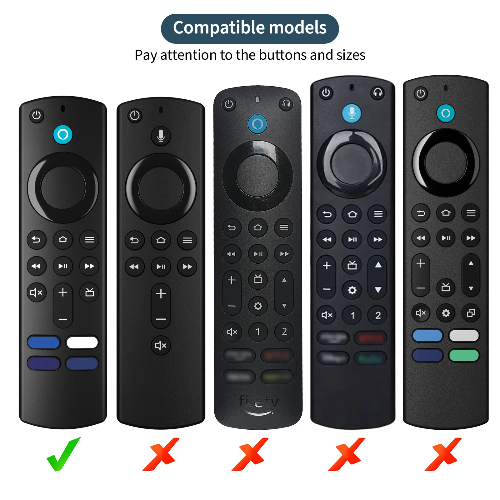 Silicone Protective Case for Fire Stick and Alexa, Compatible with Third-Generation Fire TV Stick Remote
