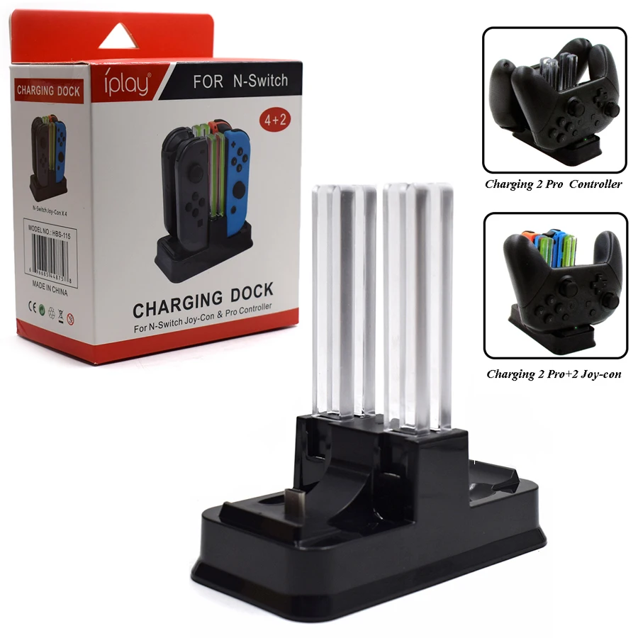 Charging Dock Station for Switch & Charger for Switch OLED Joy Con, Charging Station for Switch with a USB Type-C Charging