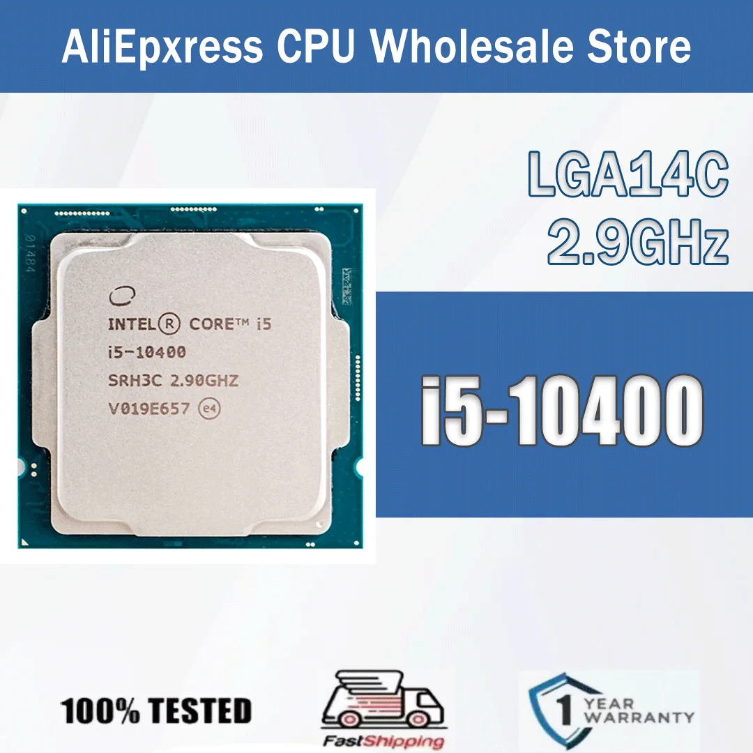 Intel Core i5-10400, 6 Núcleos, 12 Subprocesos, 2.90GHz, 65W, 12MB de Caché, 14nm, LGA1200, SRH3C, DDR4-2666 MHz, Comet Lake, Gráficos UHD 630