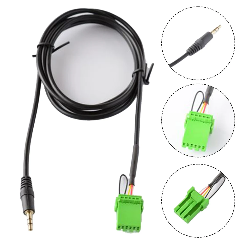 3.5mm Audio Extension AUX Audio Cable Car Audio System 150CM Cable Length 6Pin Socket Easy Installation Process