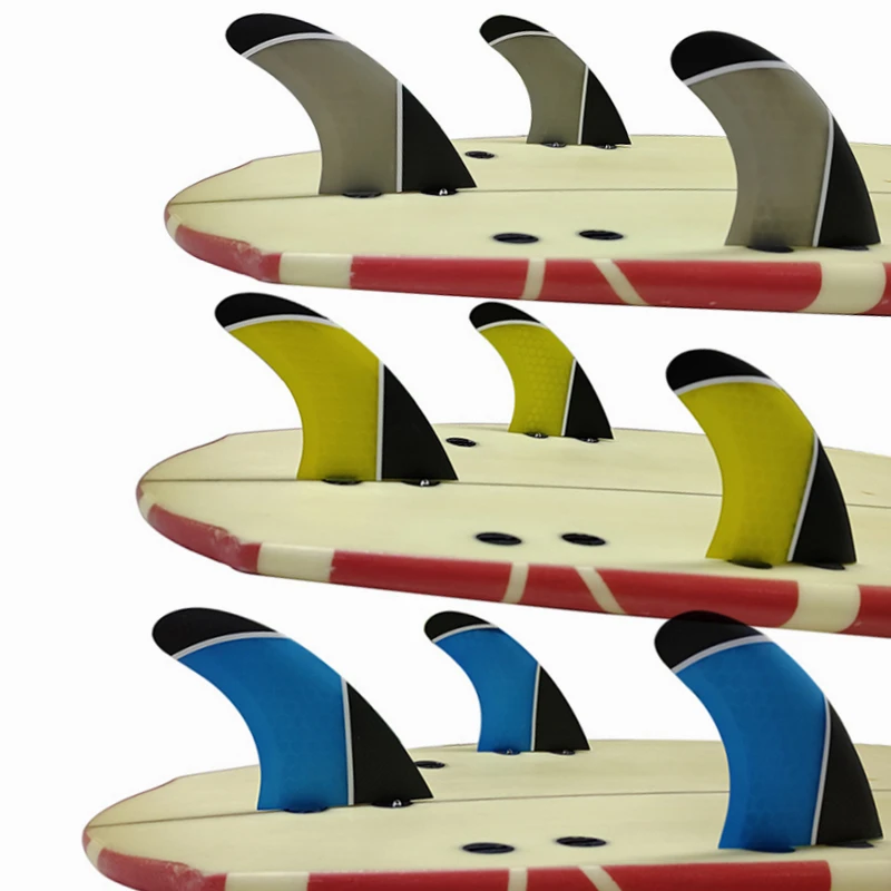 

UPSURF-FCS Surf Fins, PM-M Size, Surfboard Fins, Honeycomb Fiber, Double Tabs, Surfing Thruster, Tri Fins Set for Fishboard