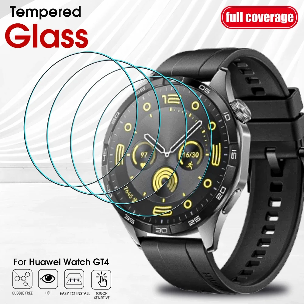 Waterproof Anti-Scratch Tempered Glass Screen Protectors for Huawei Watch GT4 41mm 46mm Ultra HD Protective Films for Huawei GT4