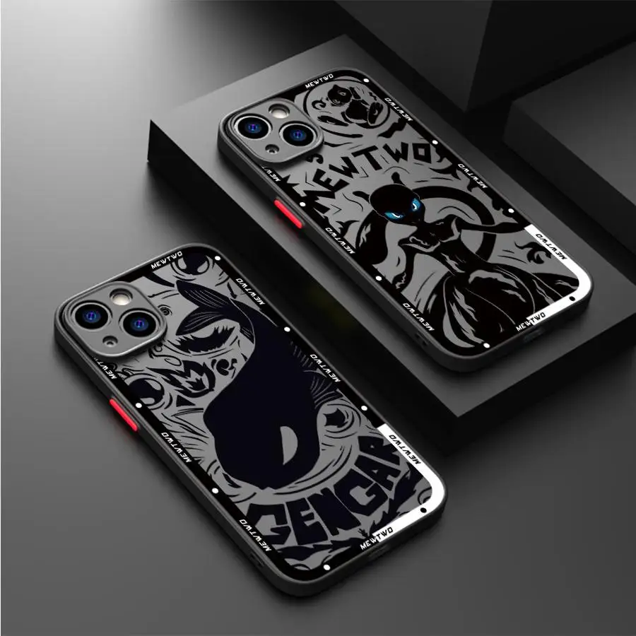 Pokemon Gengar Mewtwo Phone Case for Redmi 9 9A 9i 9C 9T 10 2022 10 10C 10A 12 4G 12C 13C 4G 5G K40 Pro A1 Plus A2 Plus