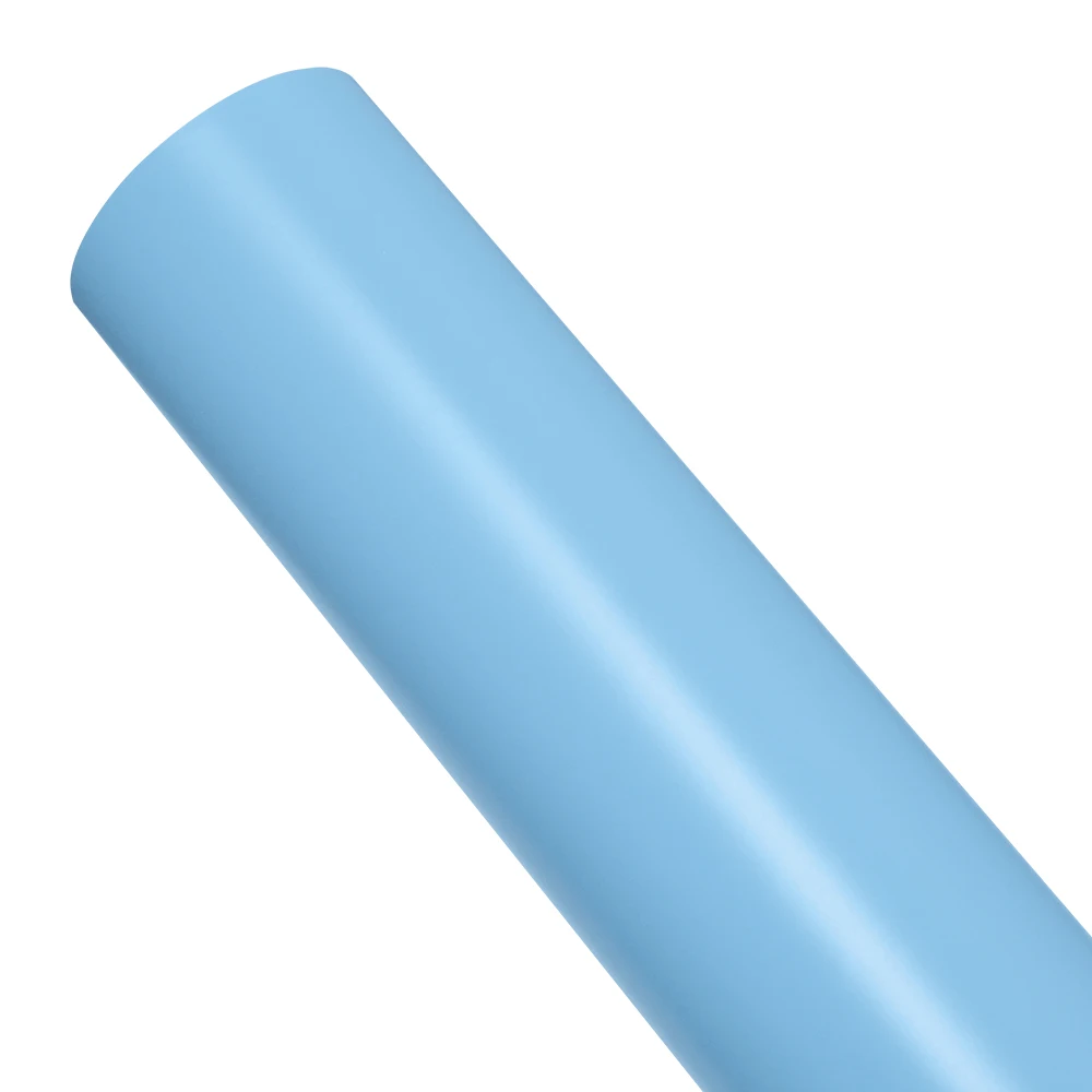 Matte Light Blue Car Vinyl Wrap Roll Film DIY Motorcycle Body Styling Decals Auto Interior Console Modification Film Air Release view 2