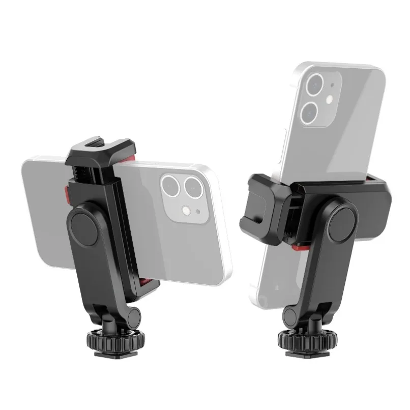 

Opansten Multi-functional Phone Holder Clamp Phone Tripod Mount Rotatable with Dual Cold Shoe Mounts for Smartphone Vlog