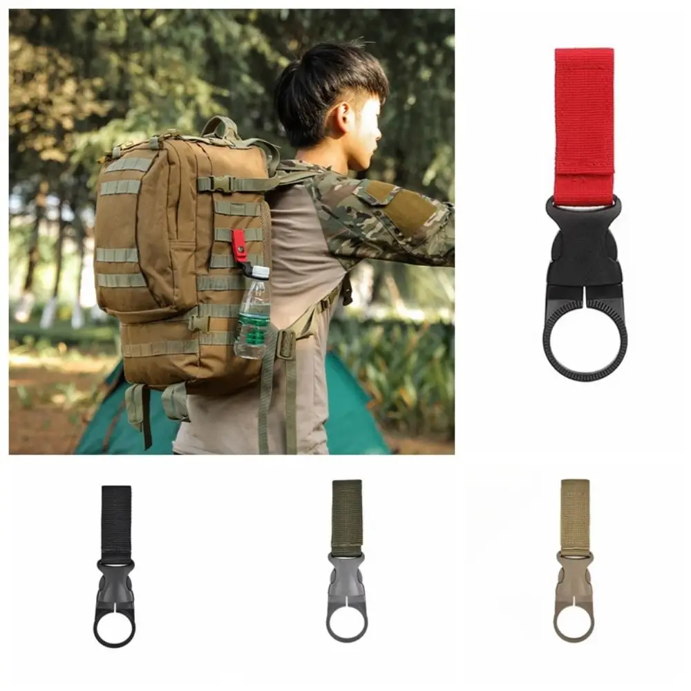 

Backpack Buckle Water Bottle Buckle Hook Nylon Webbing Detachable Water Bottle Holder Clip Hanging Carabiners