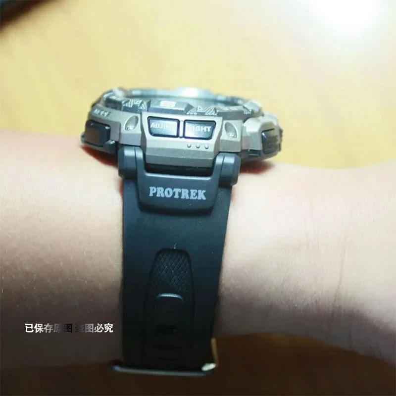 Watch Accessories For Casio Protrek Prg-240 PRG-40 Pathfinder Series Rubber Wrist Watch Band Strap Men Sport Waterproof Bracelet