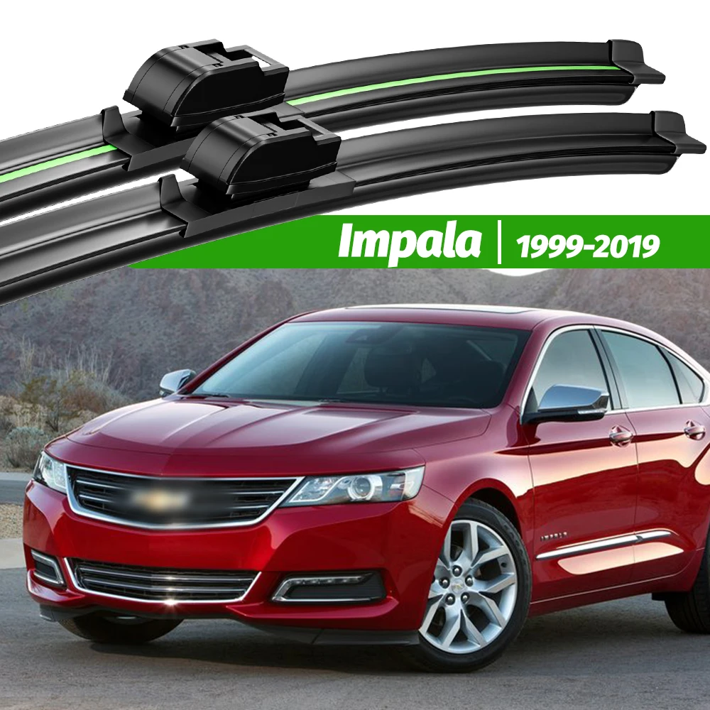 

For Chevrolet Impala 1999-2019 2pcs Front Windshield Wiper Blades 2000 2005 2013 2014 2017 2018 Windscreen Window Accessories