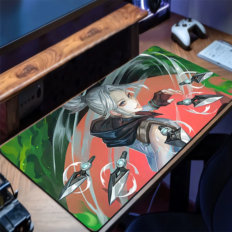 

Anime V-valorant Jett Mouse Pad Gamer Keyboard Pad Desk Mouse Mat Carpet Rubber Soft Tapis Souris Gaming Notbook PC Mousepad