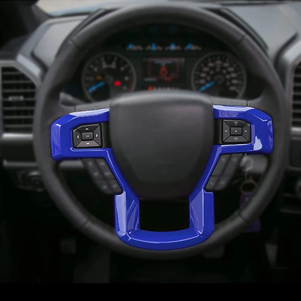 

1 PC Carbon Fiber Steering Wheel Cover Trim For Ford F150 2015 - 2020 For F250 F350 2017-2022 For Ford Expedition 2018-2021