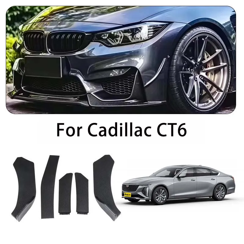 5-Segment Adjustable Front Bumper Lip Splitter Body Kit For Cadillac CT6 body kits