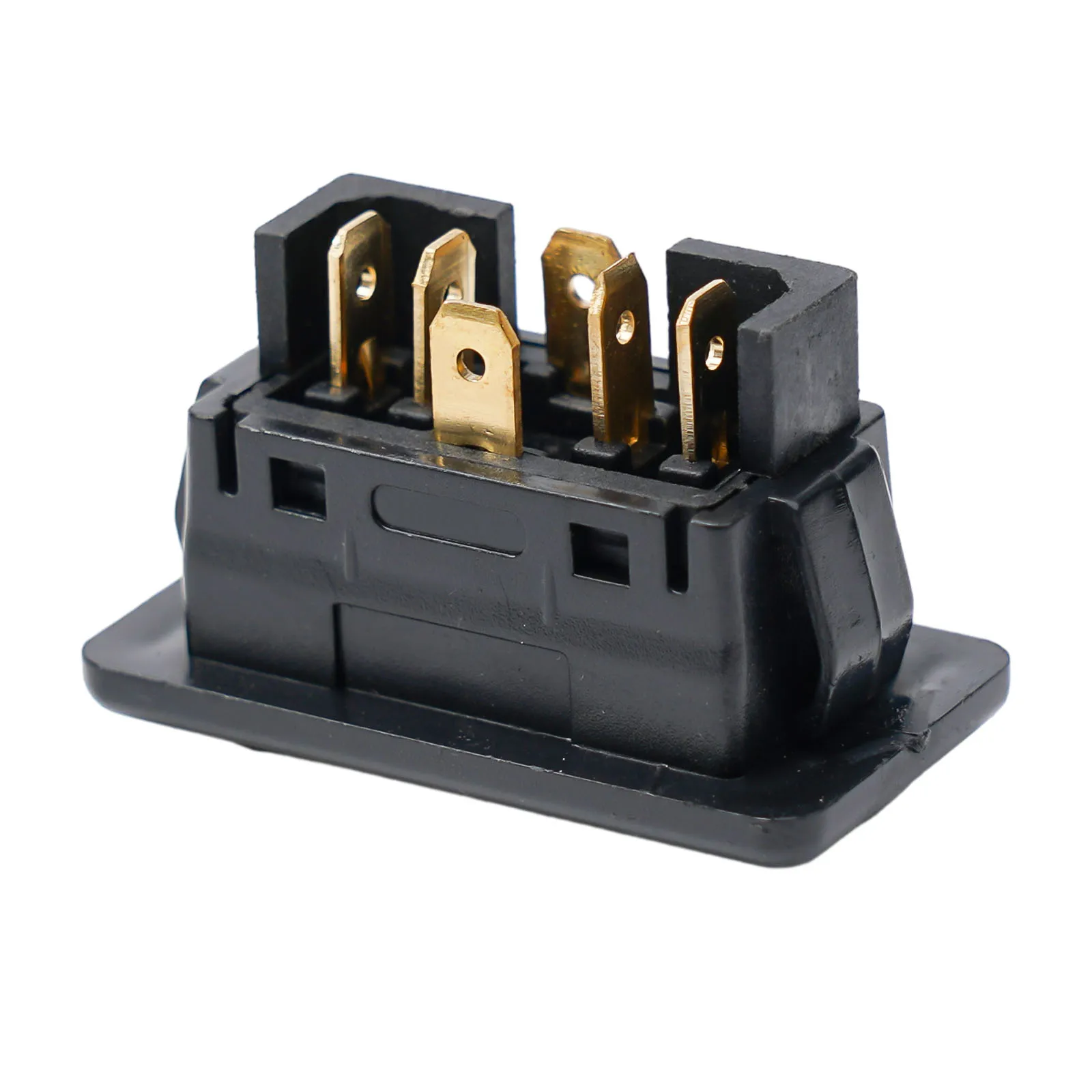

Car Door Window Switch with 6-Pin Layout and Green Illuminated Status Indicator Compatible with 12V and 24V DC Vehicle Circuits