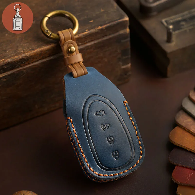 Fits 23 Weipai Blue Mountain Key Case Cover Genuine Leather Handcrafted Remote Control Protective Case for Wey