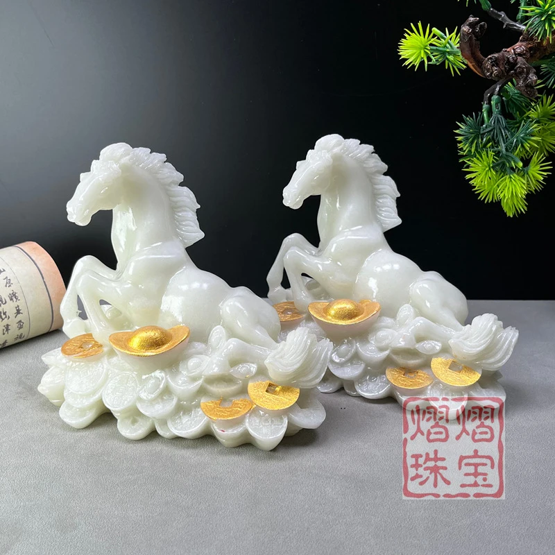 Wholesale luminous gold-painted ornaments for instant prosperity and wealth, suitable for home living rooms, entrances, office d