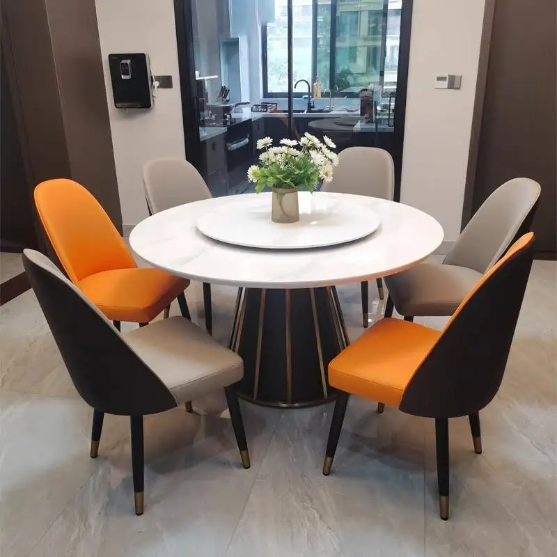 

Italian Decoration Dining Table Design Small Space White Modern Kitchen Dining Tables Round Luxury Tavolo Pranzo Furniture Home