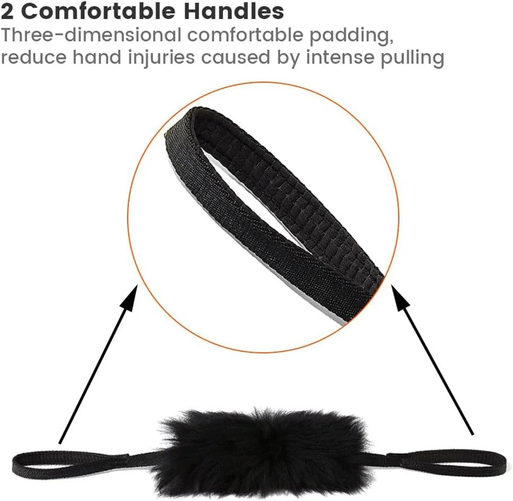 لعبة حبل الكلب لعبة المطارد بنجي تفاعلية لعبة شد الحيوانات الأليفة مقبض مزدوج رائحة الأغنام للكلاب المتوسطة والكبيرة في الهواء الطلق