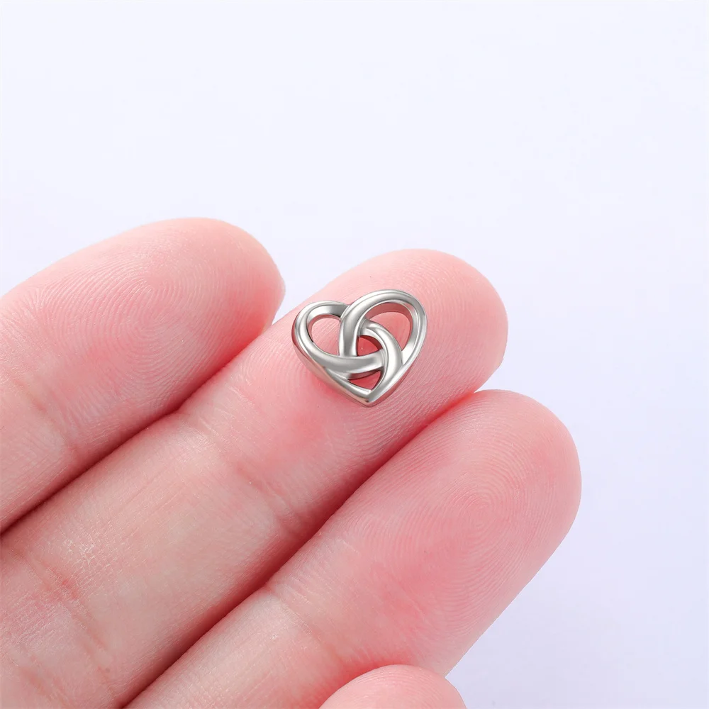 10pcs Celtic Knot Charms Heart Infinity Knot Witch Knot Cross Pendants Stainless Steel DIY Jewelry Making for Necklace Bracelet
