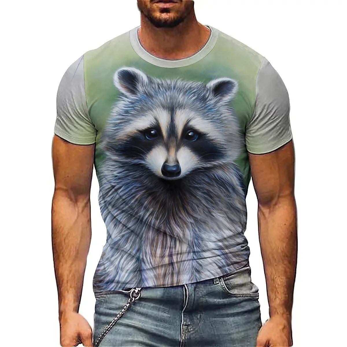 

Street Fashion Men's 3D Printed Short-sleeved T-shirts, Smooth Fabric, Men's Printed Short-sleeved Pullovers, Holiday Gifts