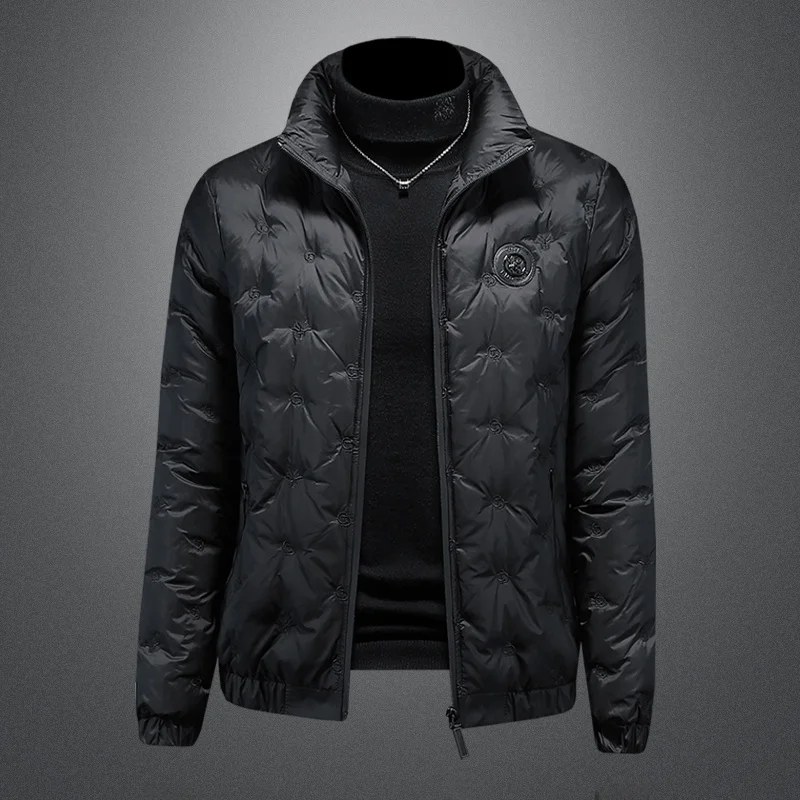 

Men's Lightweight Faionable down Jaet Stand Collar Du Feather Bright Surface Winter New Arrival 2025 Youth Vitali Sle