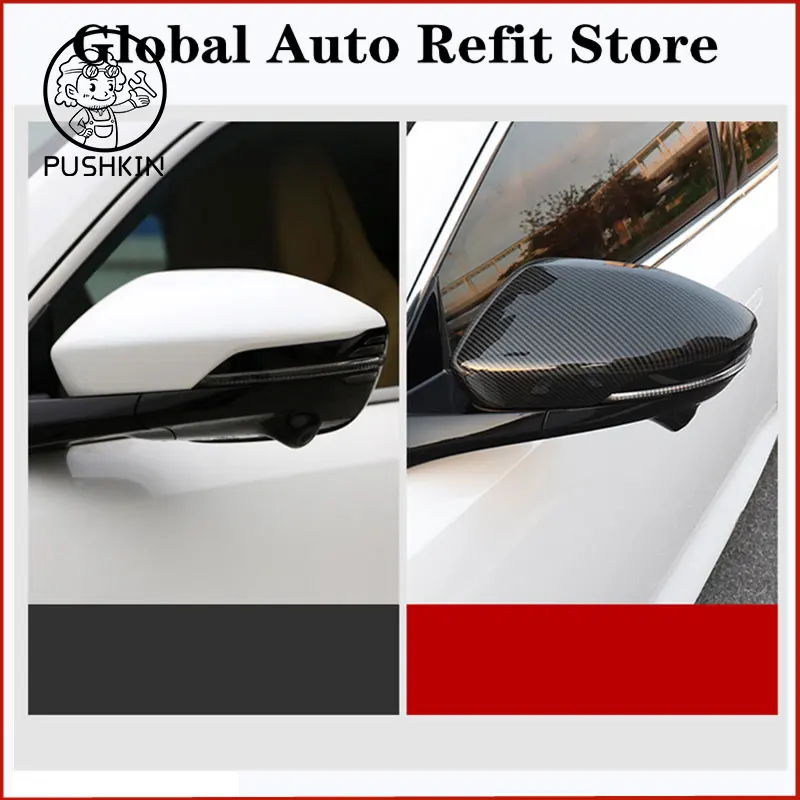 For Changan UNI-K UNIK 2021-2023 Carbon fiber style external car Side Rear View Mirror Cover Trim Accessories Decoration