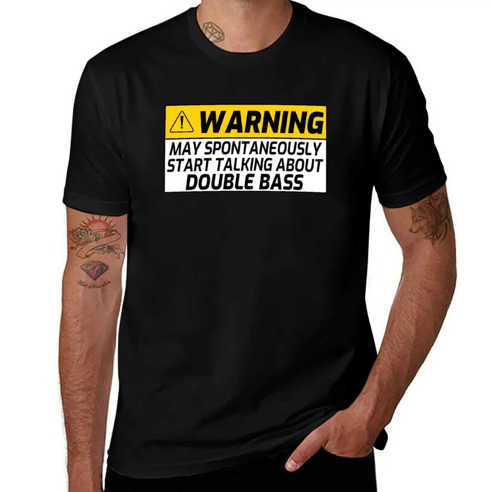 

Double Bass Warning T-Shirt man t shirts for men graphic t shirts for man t shirt man plain T-shirt