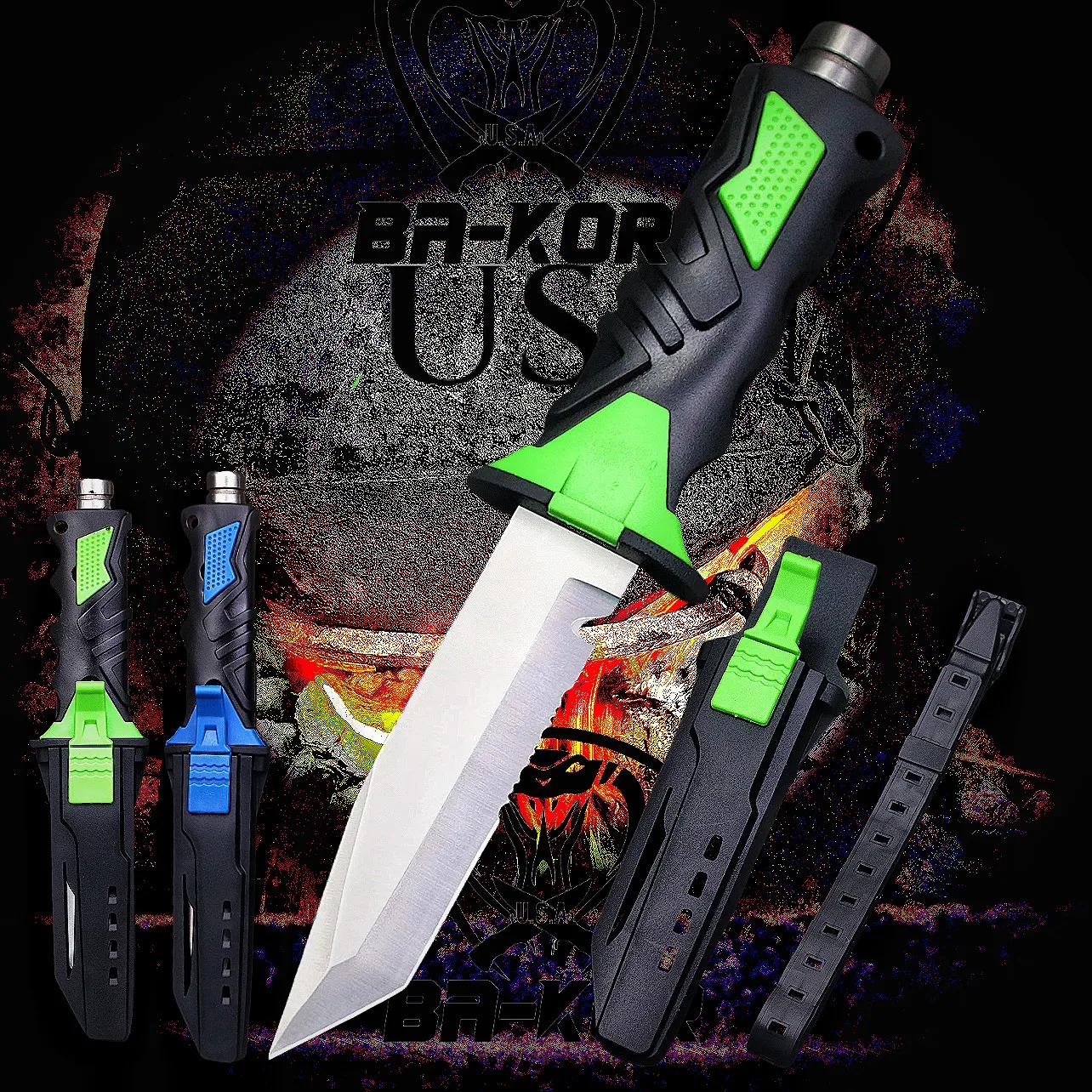 DEHONG Japan 440 steel Outdoor Survival Knife + Knife sheath, jungle camping hunting knife, fishing, hiking, travel EDC knife