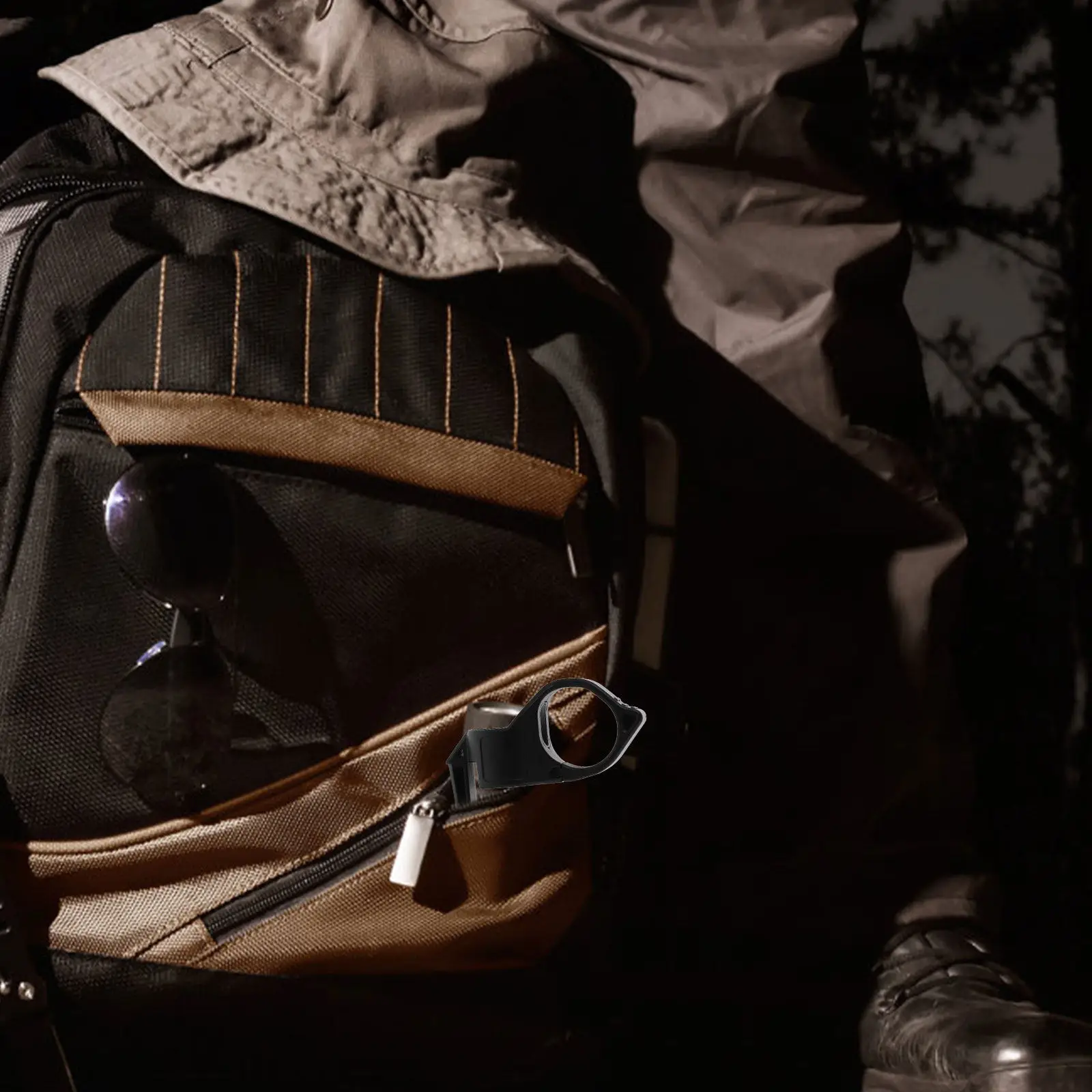 

Адаптер-кольцо для фонарика с зажимом для крепления, портативный держатель для ручного освещения, аксессуар для снаряжения для выживания на природе