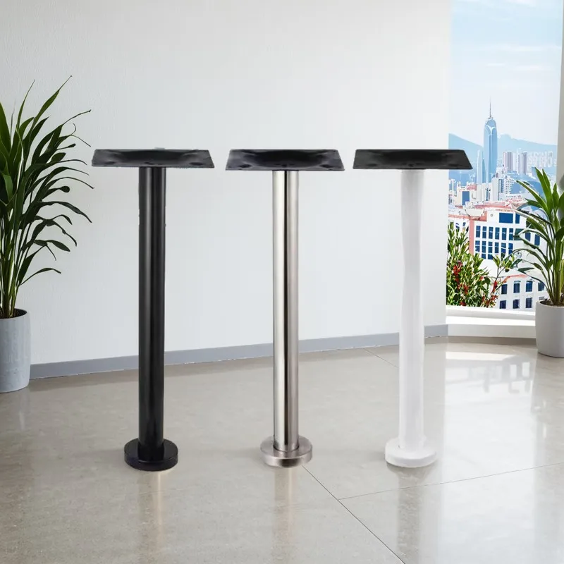 Stainless Steel Fixed Table Leg, Brushed Table Base Bracket, Metal Furniture Accessories for Hotel Restaurant Dining Table