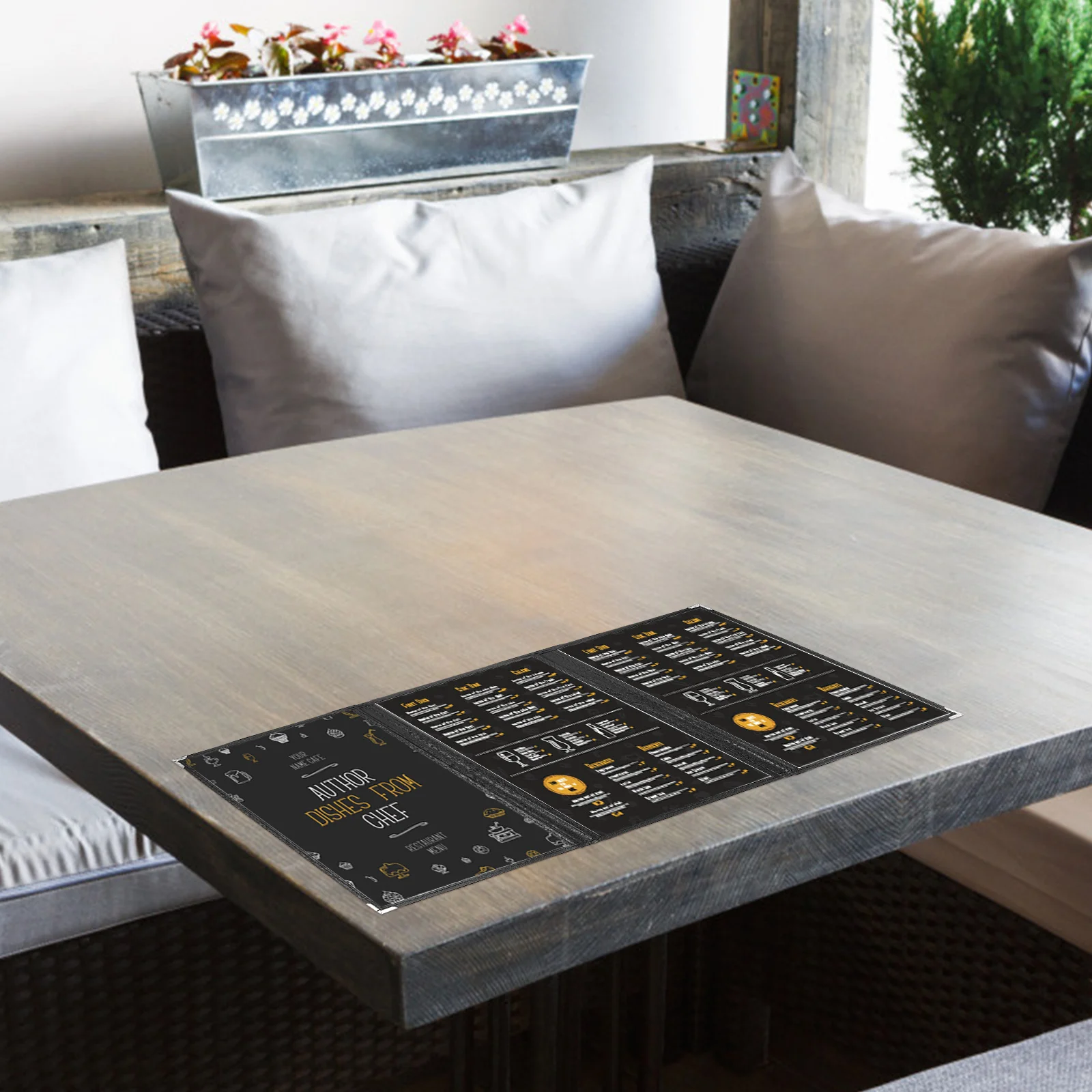 

2Pcs Kitchen Menu Binder Clear PVC Cover Looseleaf Folder for Restaurant Cafe Menu Organizer Portable Flat Storage Design