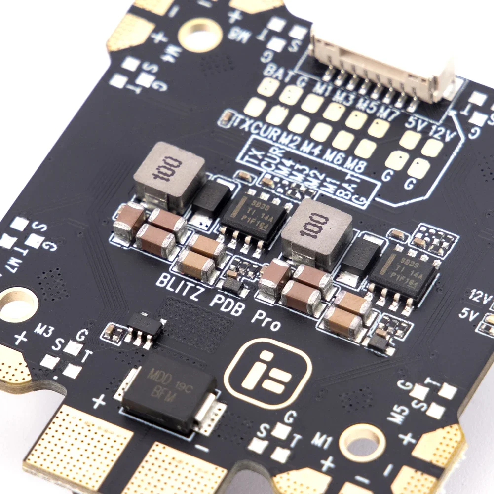 يدعم iFlight BLITZ PDB Pro مدخل LIPO 4-8S مع فتحة تثبيت 35*35 مللي متر لأجزاء طائرات بدون طيار FPV X-CLASS/Cinelifter