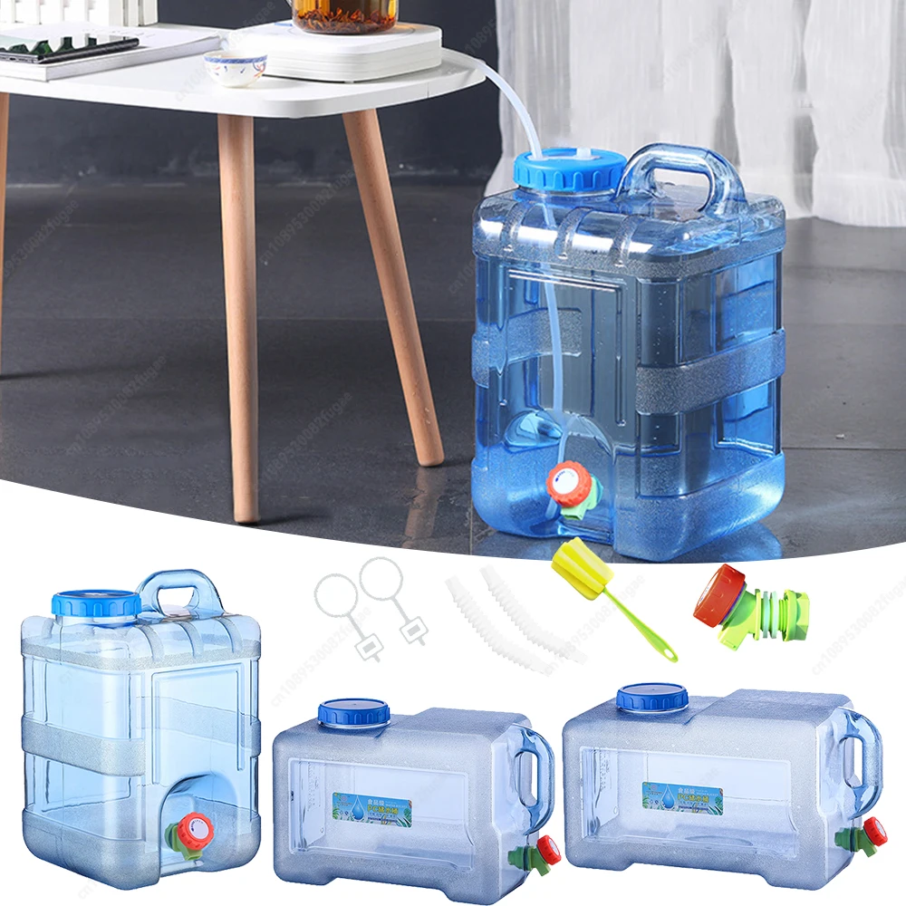 

18/20/22л контейнер для воды для кемпинга, многоцелевой комплект канистр для чистой воды, герметичный, легко чистится, с краном для пешего туризма, рыбалки
