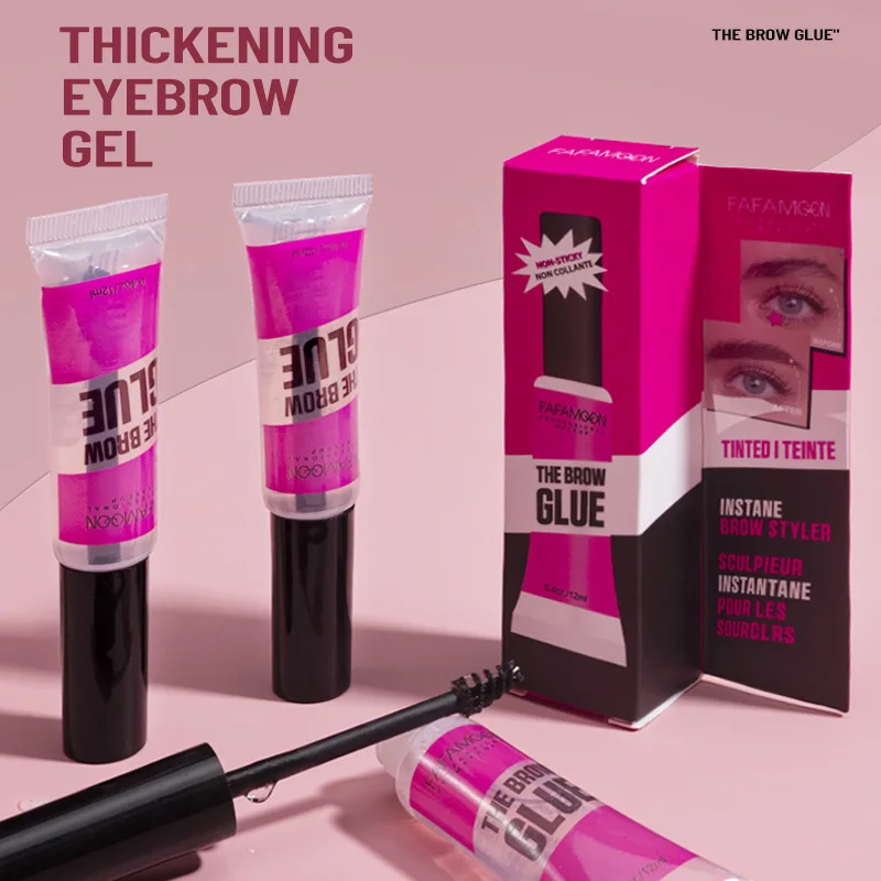 Gel transparente para Estilismo de cejas, pegamento Natural 3D de secado rápido, resistente al agua, larga duración, potenciadores de cejas, Cosméticos de maquillaje