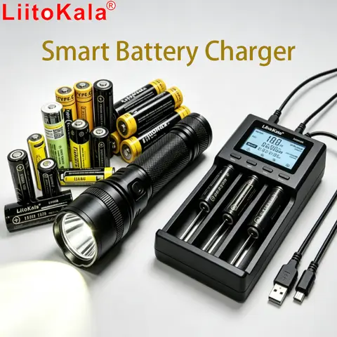 LiitoKala Lii-S8 Lii-202 Lii-402 Lii-500 18650 Battery Charger For 26650/18350/16340/18500/AA/AAA 3.7V 1.2V Ni-MH Ni-Cd