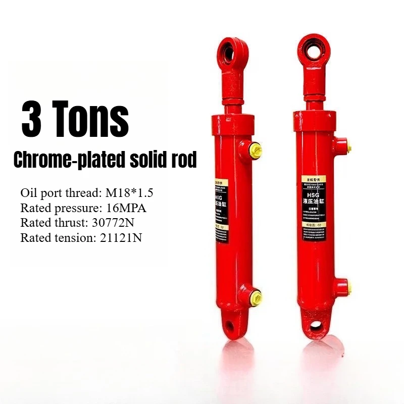 

3 Tons Hydraulic cylinder Small earrings Hydraulic cylinder 50-28 Non-standard customization Two-way telescopic Fully automatic