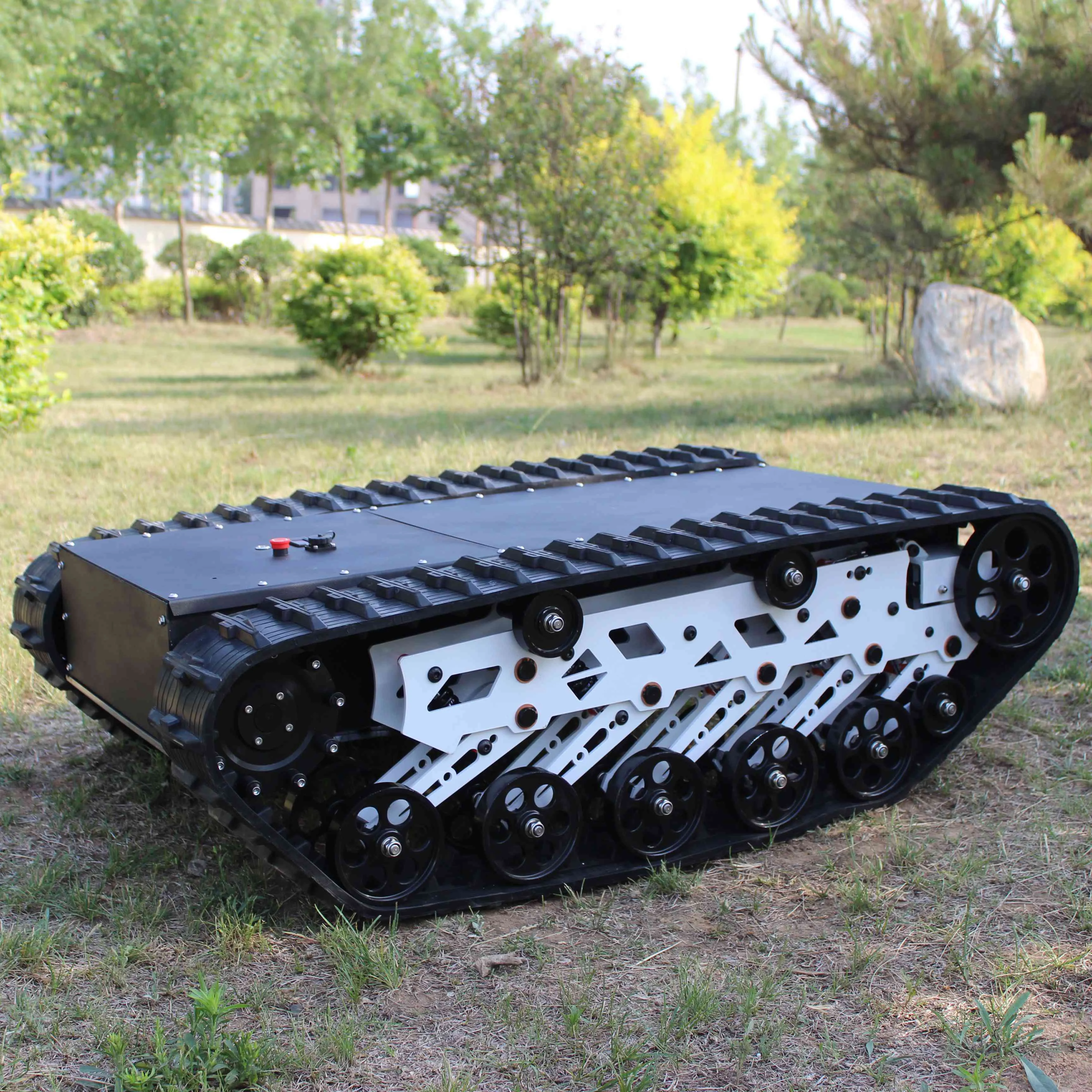 New high quality 48V DC brushless motor 1000W*2 medium multi-purpose ground mobile robot remote control electric crawler robot