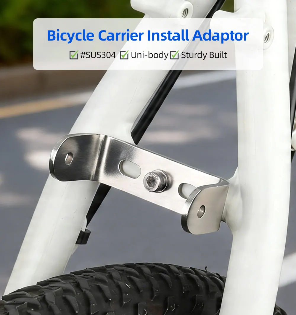 Deemount U-förmiger Fahrrad-Sattelstützen-Trägeradapter, Konvertierungs-Halterung, Edelstahl-Fahrrad-Heckträger – Detail 1