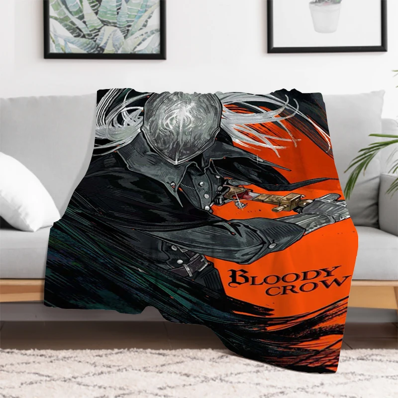 

Game BloodborneS Blanket Plaid Blankets for Decorative Sofa Portable King Lid Throwing Downy Catnap Camping Chair Plead Cover