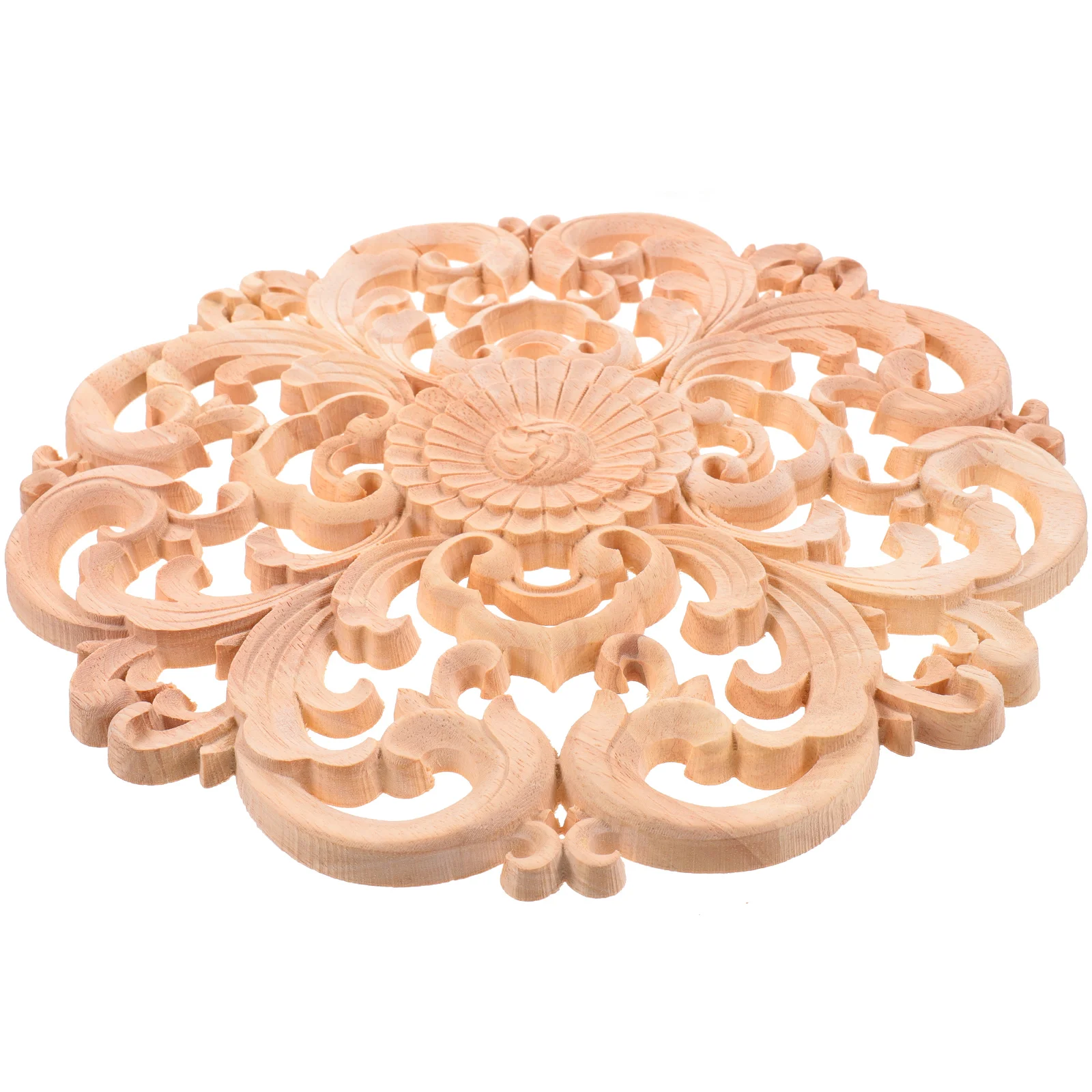 

Wood Carving Decoration Wooden Appliques Unpainted Frames for Furniture Vintage Home Decor Centerpieces Dressing Table