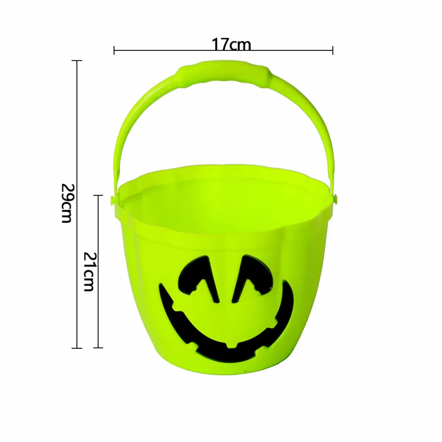 Halloween Portable Plastic Buckets Candy Pails Trick or Treat Basket for Halloween Party Supplies