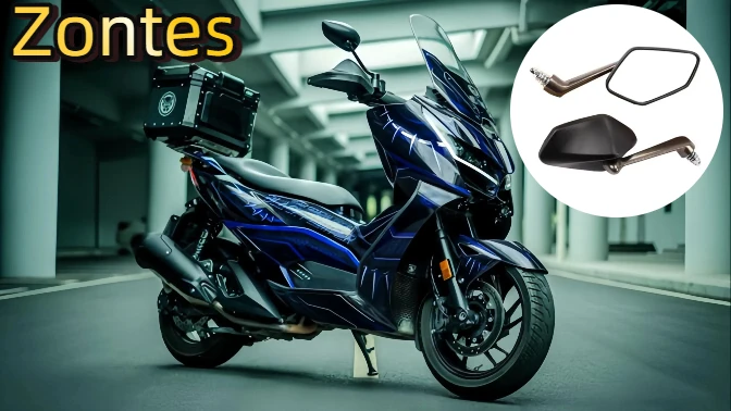 

Motorcycle Rearview Mirrors Side View Mirror For Zontes 125-G1 G155 SR U-155 125-U Z2 155-Z2 G1-155 G1-125X KD150-U/U1/G1/Z2