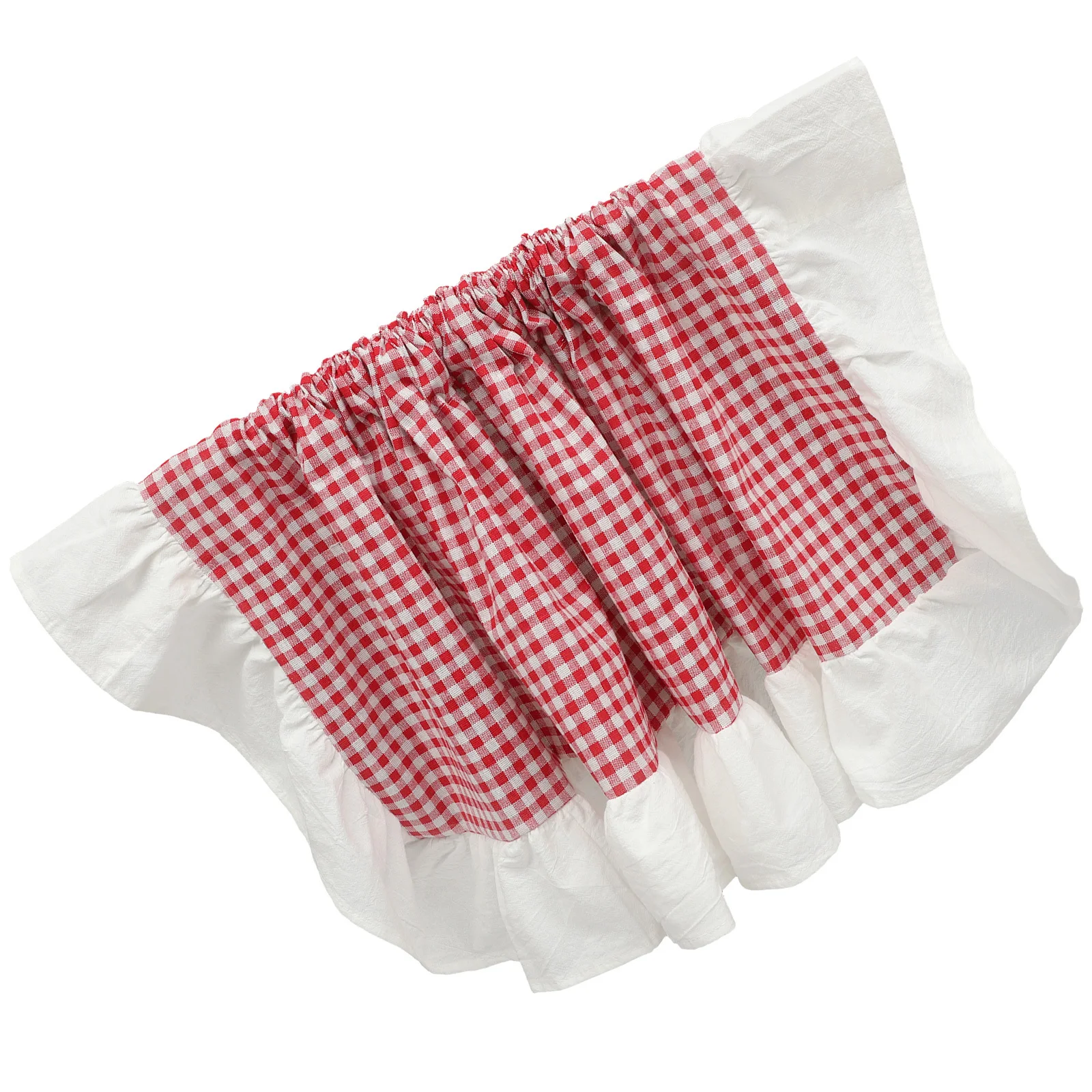 

Check Plaid Window Valance Short Curtain For Kitchen Bathroom Farmhouse Style Polyester Curtains Valance Drape