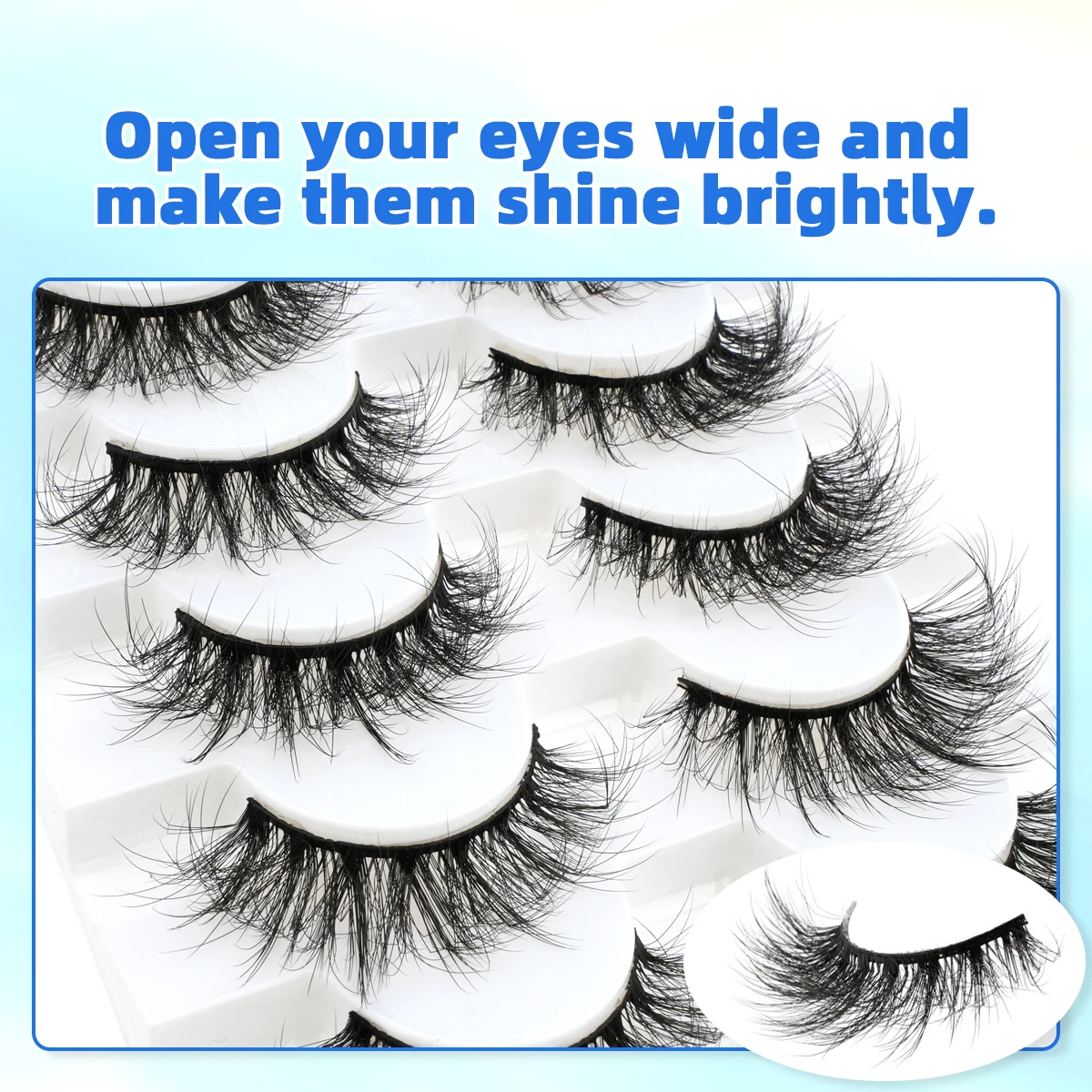 YSDO 3/7 أزواج عين القط نصف جلدة الطبيعية طويلة الرموش الصناعية تأثيري ماكياج عبر قطاع رموش مانغا جلدة تمديد أداة