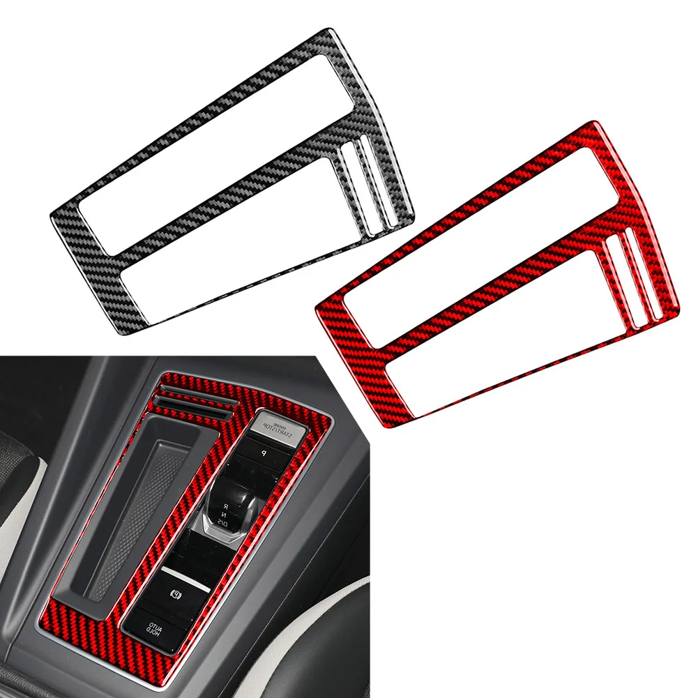 Panneau de changement de vitesse de voiture en fibre de carbone RHD, cadre de couverture, garniture de décoration pour Volkswagen Golf 8 MK8 2021 2022 2023