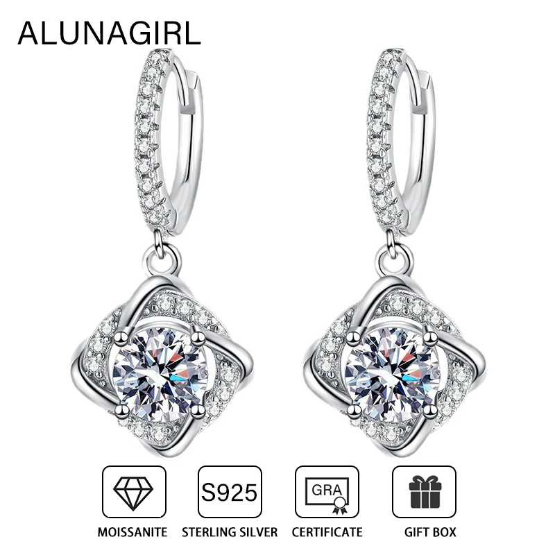 

Женские серьги-подвески с бриллиантами, серебро 6,5 пробы