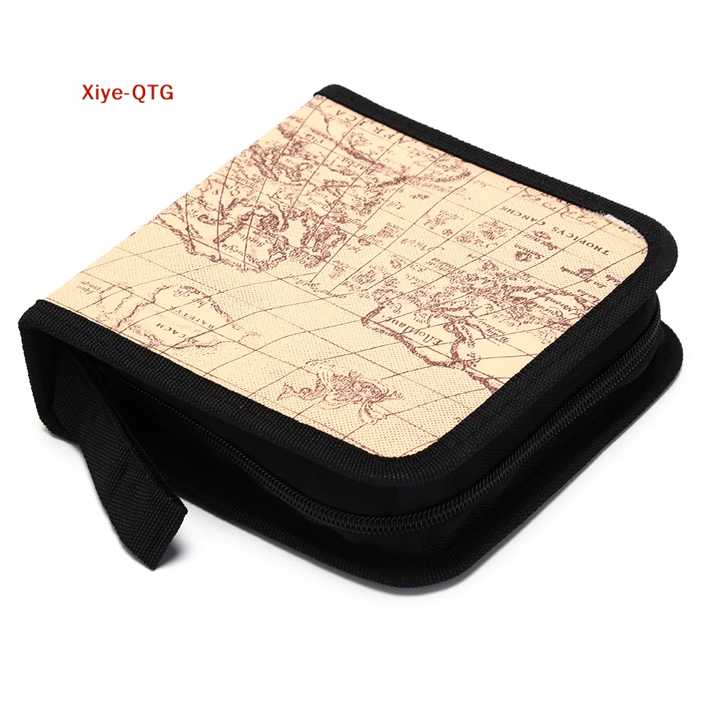 NEW 40 Disc CD Holder DVD Case Storage Wallet VCD Organizer Faux Leather Bag