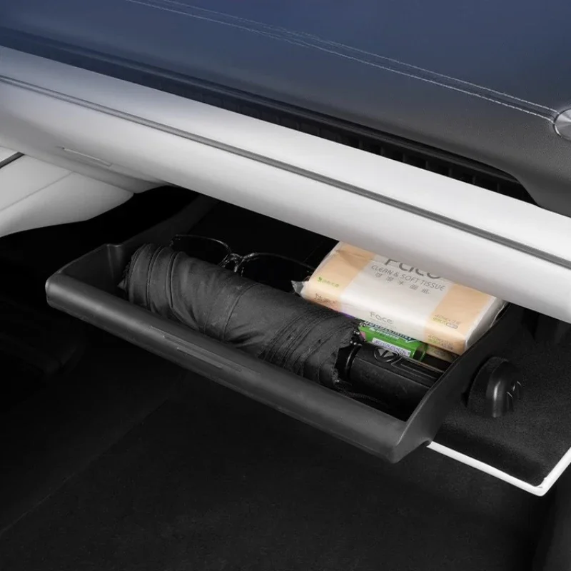 For Xiaomi Su7 Passenger Glove Box Storage Box Push-pull Baffle Storage Box Interior Supplies Car Accessories Modification Tools - view 4