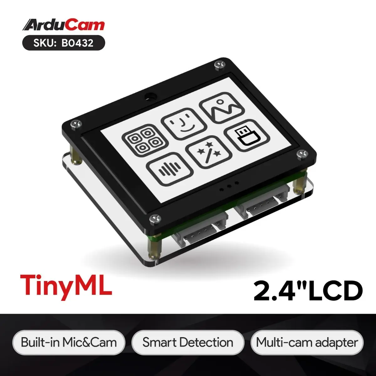

Pico4ML-Pro TinyML Plug-n-Play RP2040 Dev Kit, адаптер для нескольких камер SPI