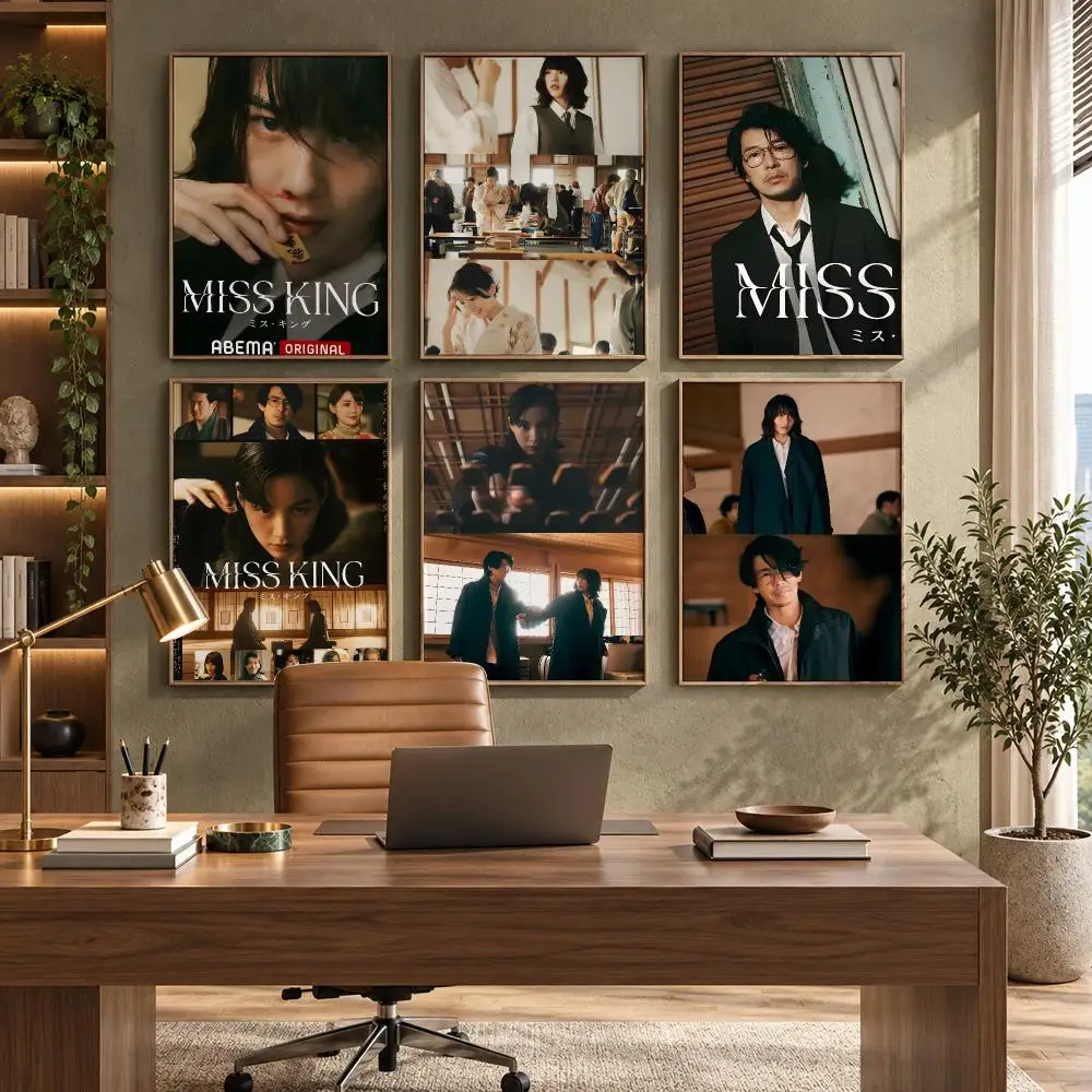 MISS KING Classic Drama Series Style Poster Self-Adhesive PP Paper HD Wall Decal for Study Living Room Garage DIY Gift