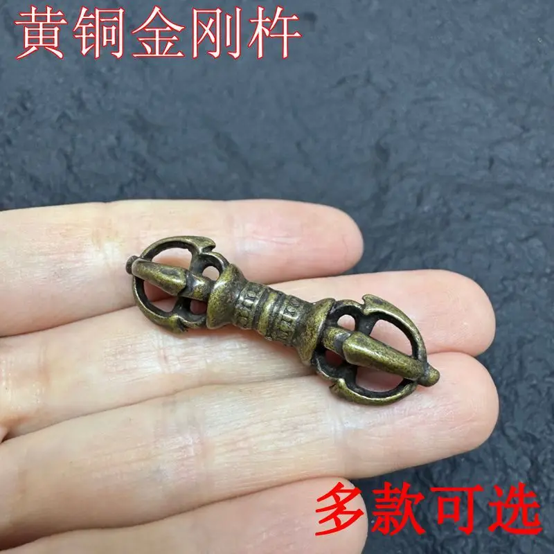 Tibetan brass pendant, decorative for bracelets and necklaces, vajra Buddhist bead accessory